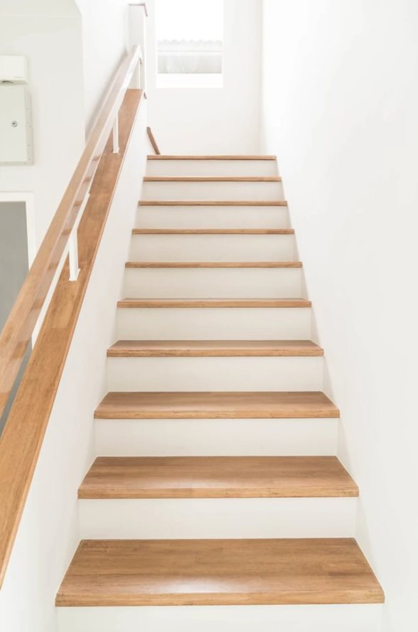 stair tread and handrail carpentry work, past project by Roger's Handyman Services, Ellicott City MD handyman